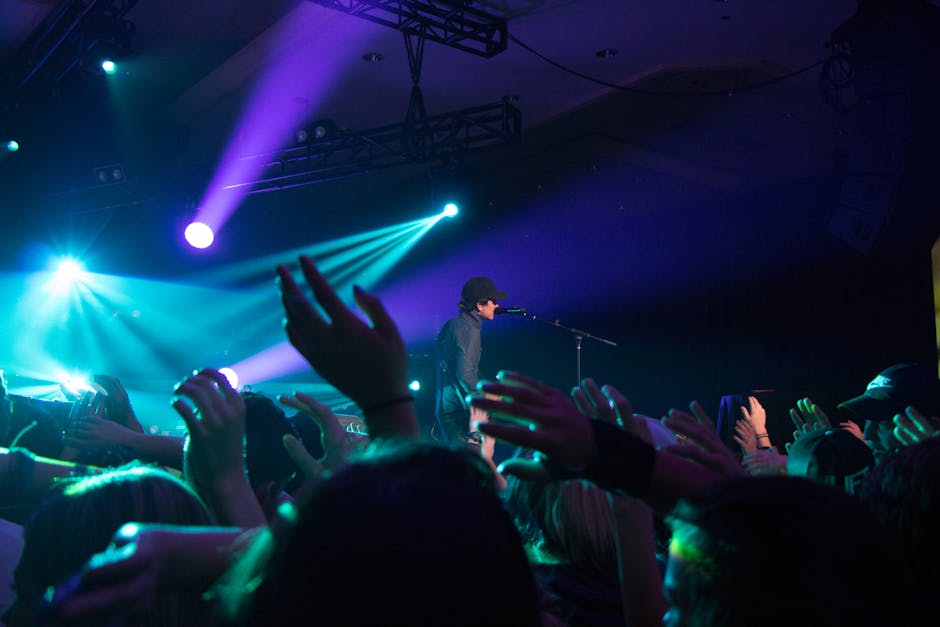 Entertainment venue with stage show and audience
