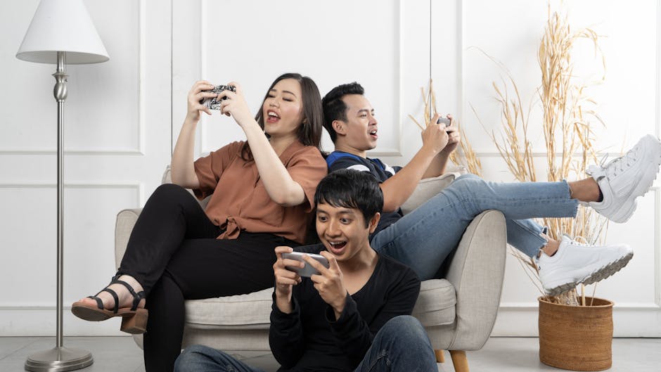 People enjoying games